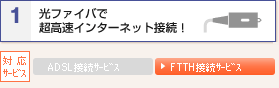 1 光ファイバで超高速インターネット接続！